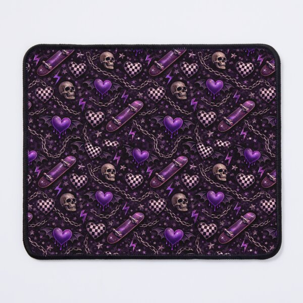 Item preview, “Electric Heart” – Minimal Goth Skater Seamless Pattern designed and sold by M&M's Twisted Treasures LLC .