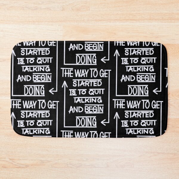 Item preview, Quit Talking Begin Doing - Bold Black Motivational Quote designed and sold by TheArtOfTreble.