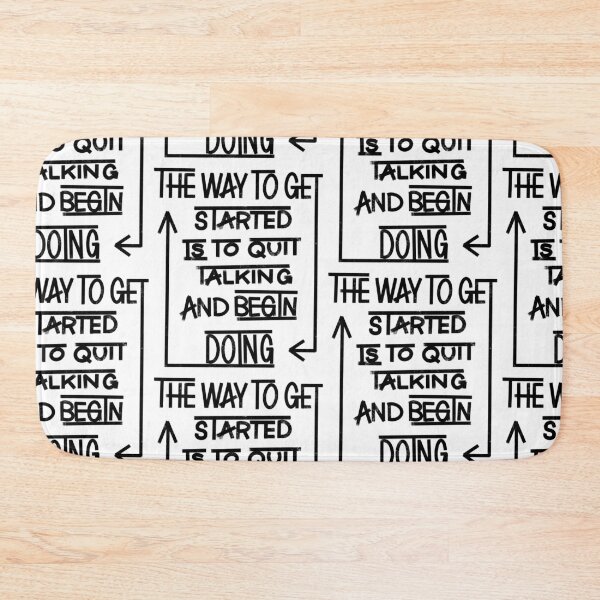 Item preview, Quit Talking Begin Doing - Bold Black Motivational Quote designed and sold by TheArtOfTreble.