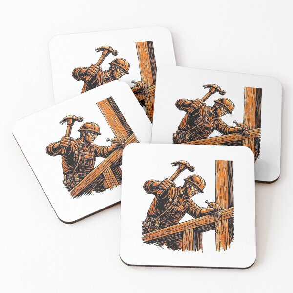 Item preview, Woodcut Carpenter Woodworker designed and sold by LightPrintsCo.