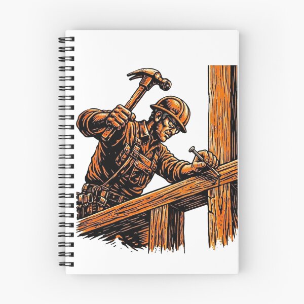 Item preview, Woodcut Carpenter Woodworker designed and sold by LightPrintsCo.