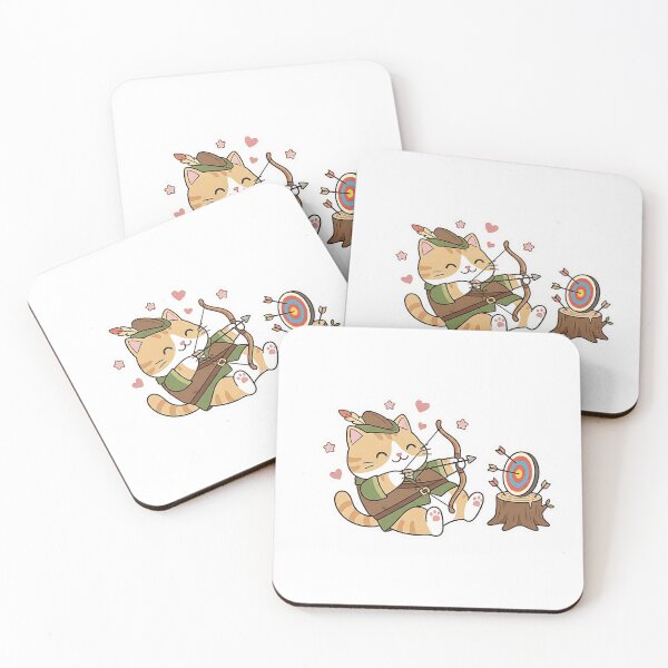 Item preview, Cute Archer Cat with Bow and Arrow Forest Adventure Vector designed and sold by NoopnyangStudio.