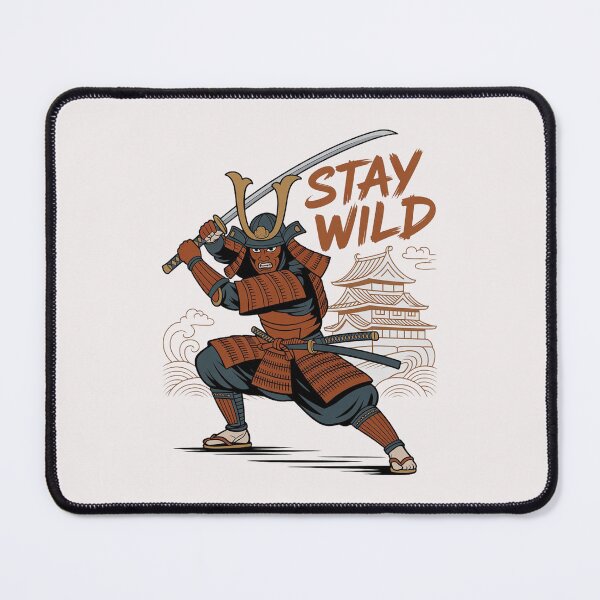 Item preview, Japanese Samurai & Castle Ukiyo-e Streetwear "Stay Wild" Graphic designed and sold by benjyjump.