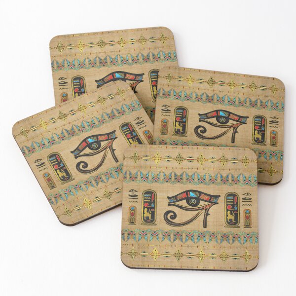 Item preview, Egyptian Eye of Horus Ornament on papyrus  designed and sold by Nartissima.