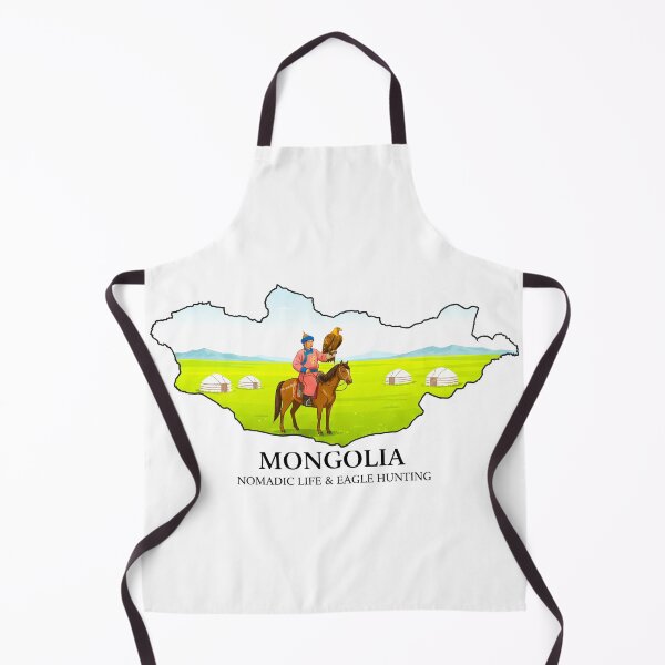 Item preview, Mongolia Map Nomadic Life and Eagle Hunting Art designed and sold by AbulailArt.