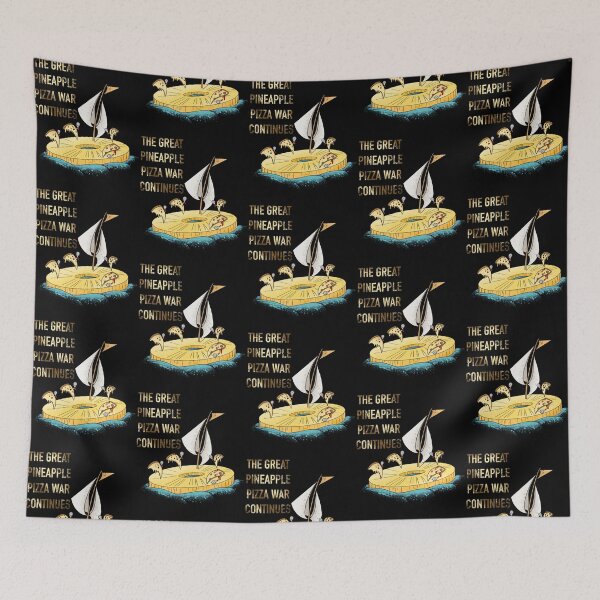Item preview, Pineapple Pizza War Continues - Funny Food Battle Art Dark designed and sold by TheArtOfTreble.