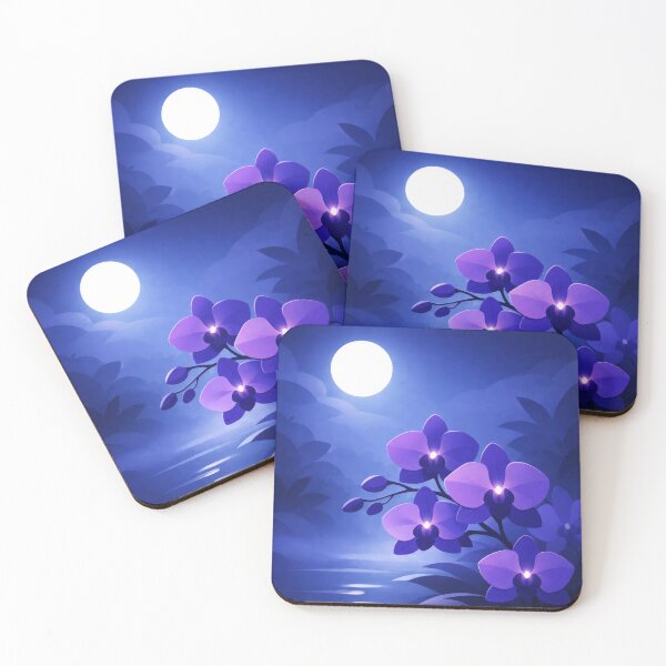 Item preview, Purple Orchids Under Moonlight designed and sold by scicilysimonee.