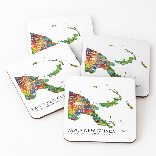 Item preview, Papua New Guinea Map 800 Languages and Cultural Diversity Art designed and sold by AbulailArt.