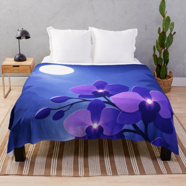 Item preview, Purple Orchids Under Moonlight designed and sold by scicilysimonee.