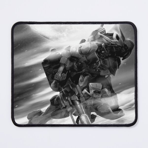 Item preview, black white Barbatos Gundam tekkadan space colony Digital Artwork designed and sold by sabartgunpla.