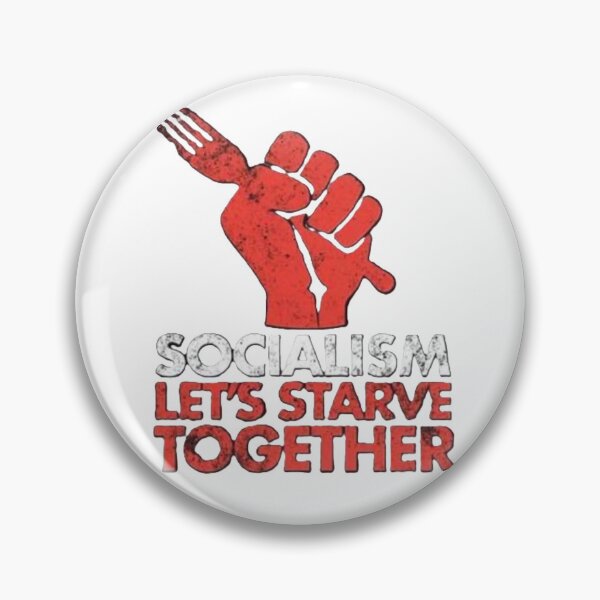 Item preview, Socialism: Let's Starve Together Funny Anti-Socialist T-Shirt - Red Fist Parody Tee designed and sold by NuvraSupplyCo.