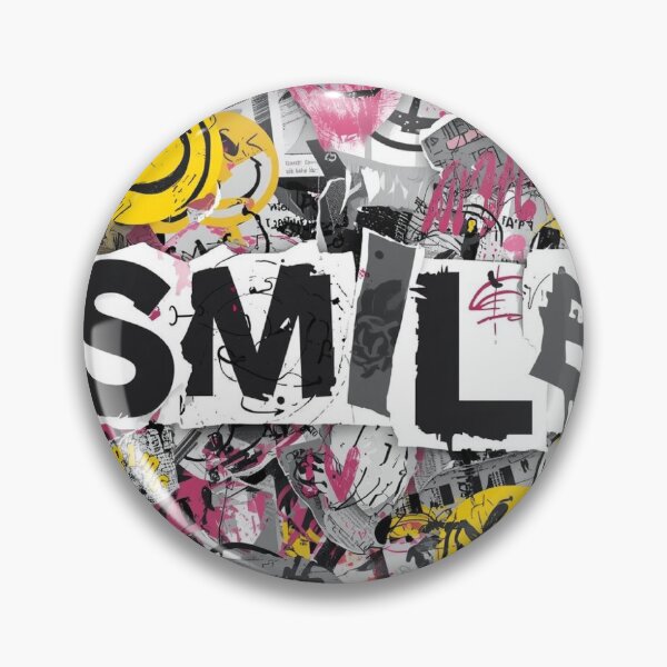 Item preview, SMILE – Urban Graffiti Collage Art designed and sold by ConfuseLab Alt.