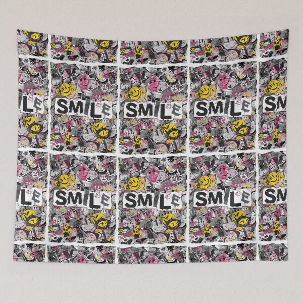 Item preview, SMILE – Urban Graffiti Collage Art designed and sold by ConfuseLab Alt.