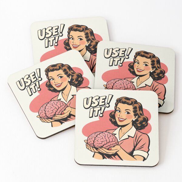 Item preview, Funny Use Your Brain, Retro Sarcastic Quote Style designed and sold by loupglouglou.