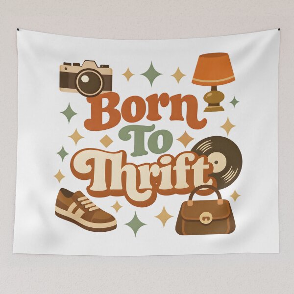 Item preview, Born to Thrift – Retro Vintage Thrifting Lover Aesthetic Design designed and sold by Luvahawb.