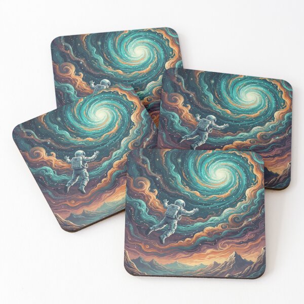 Item preview, Astronaut floating in a cosmic vortex designed and sold by didiersoyer.