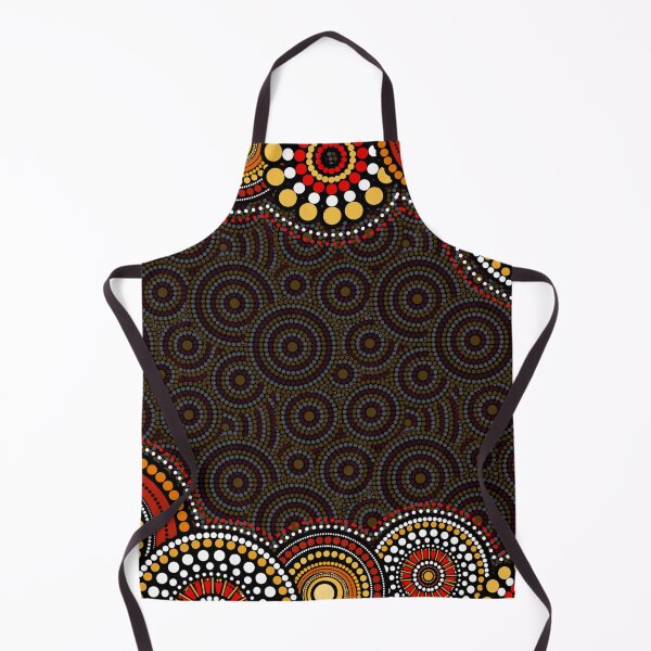 Item preview, Aboriginal Dot Painting Campsite Yellow Red designed and sold by AboriginalartVI.