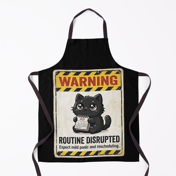 Item preview, Warning Routine Disrupted Black Cat designed and sold by Visual Dept..