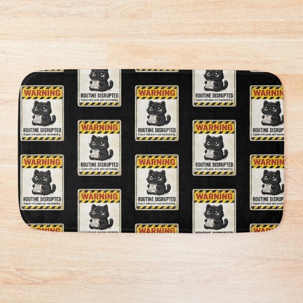 Item preview, Warning Routine Disrupted Black Cat designed and sold by Visual Dept..