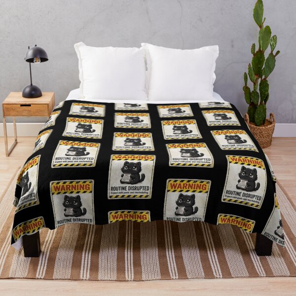 Item preview, Warning Routine Disrupted Black Cat designed and sold by Visual Dept..