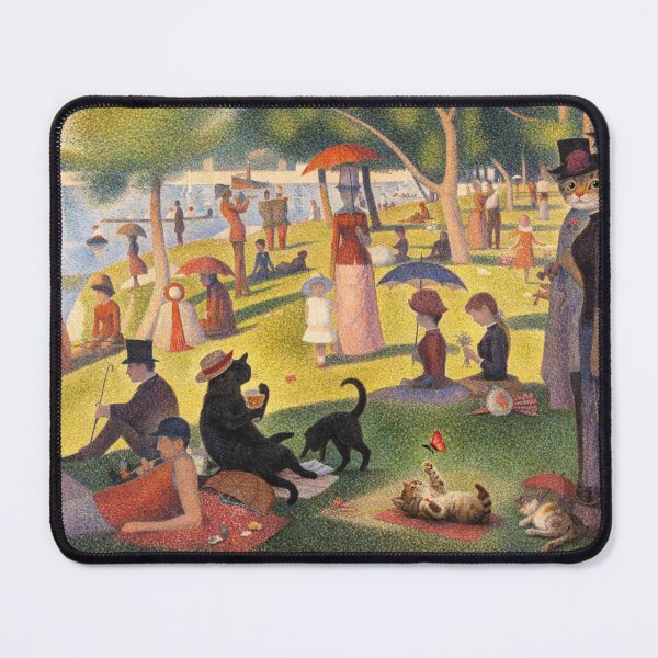 Item preview, A Purrfect Afternoon on La Grande Jatte designed and sold by Ocelot-T.