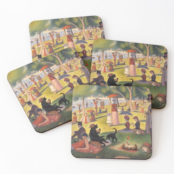 Item preview, A Purrfect Afternoon on La Grande Jatte designed and sold by Ocelot-T.