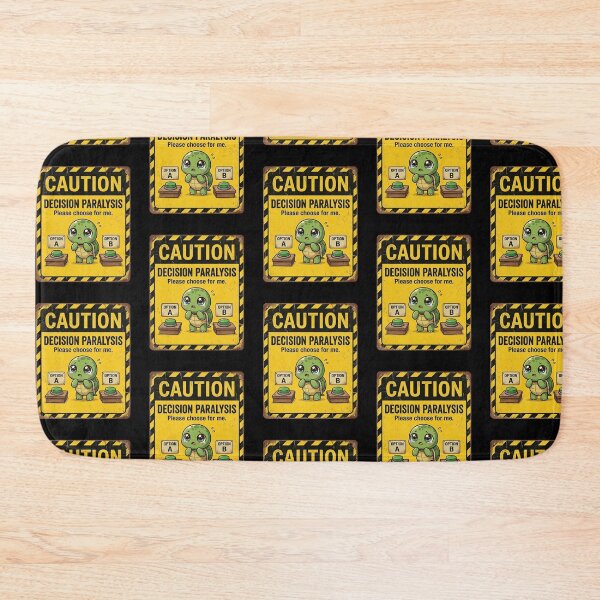 Item preview, Caution Decision Paralysis Kawaii Turtle designed and sold by Visual Dept..