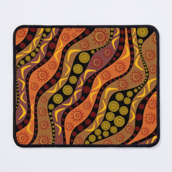 Item preview, Aboriginal Dot Painting Campsite Earthy Orange designed and sold by AboriginalartVI.