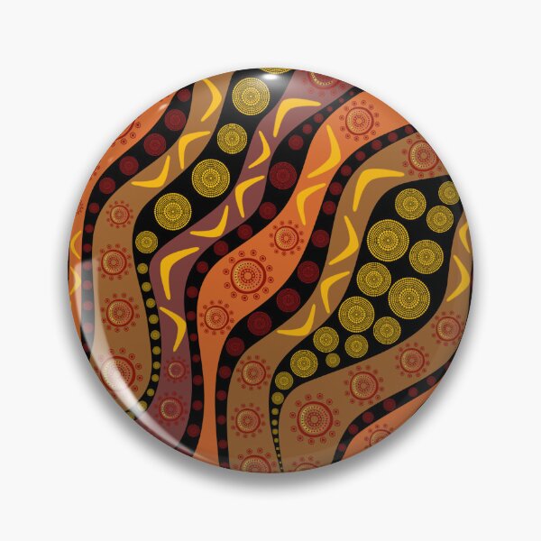 Item preview, Aboriginal Dot Painting Campsite Earthy Orange designed and sold by AboriginalartVI.