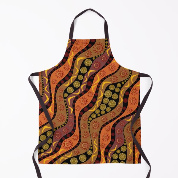 Item preview, Aboriginal Dot Painting Campsite Earthy Orange designed and sold by AboriginalartVI.