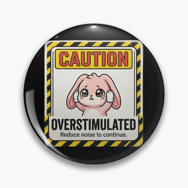 Item preview, Caution Overstimulated Kawaii Bunny designed and sold by Visual Dept..