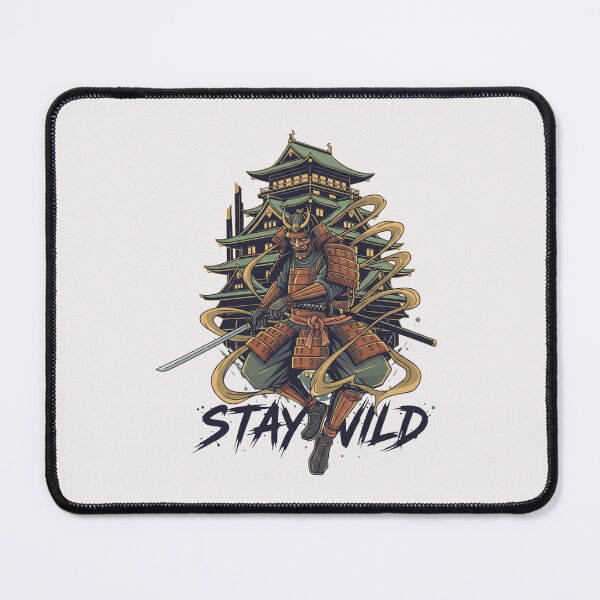 Item preview, Japanese Samurai & Castle Ukiyo-e Streetwear "Stay Wild" Graphic designed and sold by benjyjump.