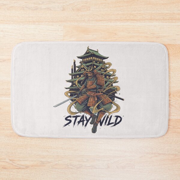 Item preview, Japanese Samurai & Castle Ukiyo-e Streetwear "Stay Wild" Graphic designed and sold by benjyjump.