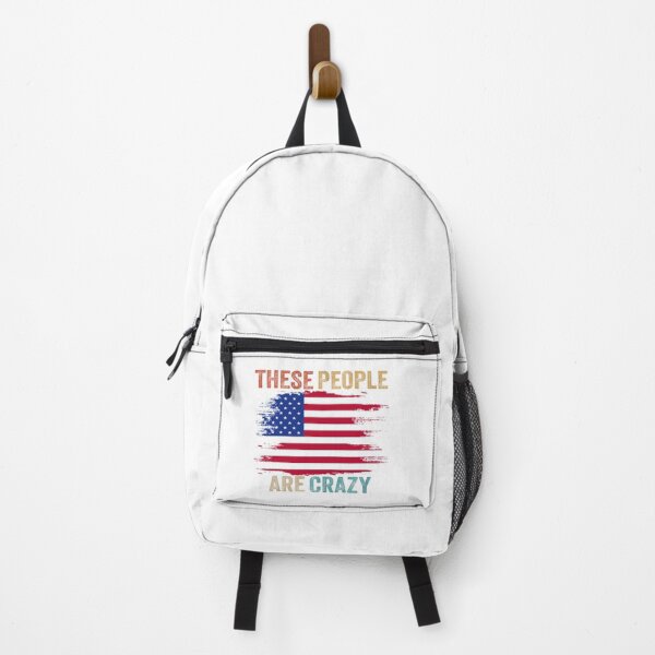 Item preview, These People Are Crazy Saying USA Flag Funny American Humor Patriotic Meme T-shirt classique designed and sold by MyTeeSh.