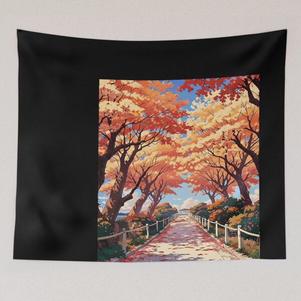 Item preview, Autumn Path with Colorful Trees designed and sold by didiersoyer.
