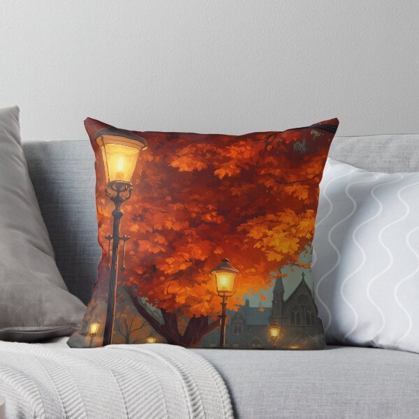 Item preview, Autumn Park Scene with Gas Lamps designed and sold by didiersoyer.