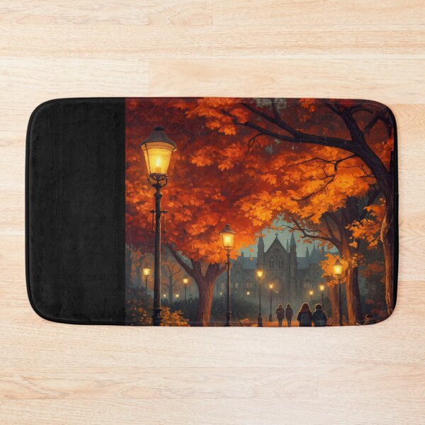 Item preview, Autumn Park Scene with Gas Lamps designed and sold by didiersoyer.