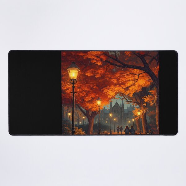Item preview, Autumn Park Scene with Gas Lamps designed and sold by didiersoyer.