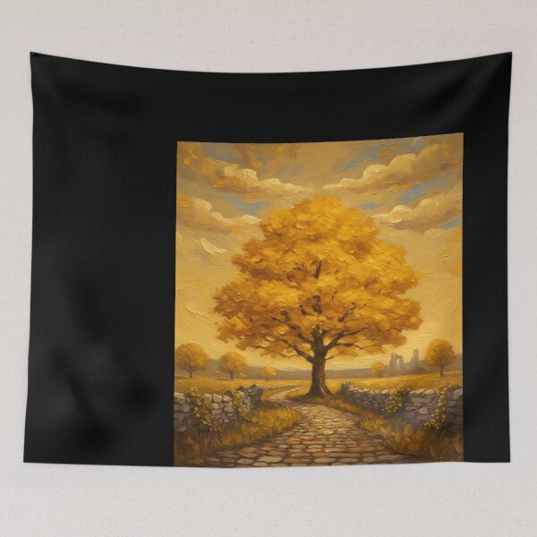 Item preview, Autumn Tree and Cobblestone Path designed and sold by didiersoyer.