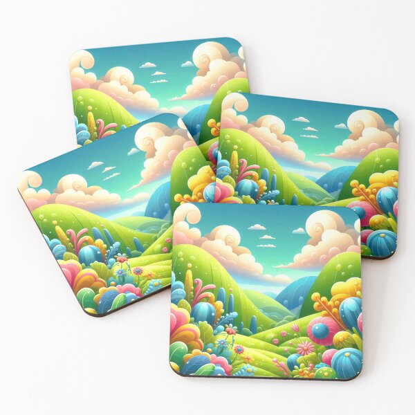 Item preview, Whimsical Colorful Fantasy Landscape designed and sold by Cloudgrove.