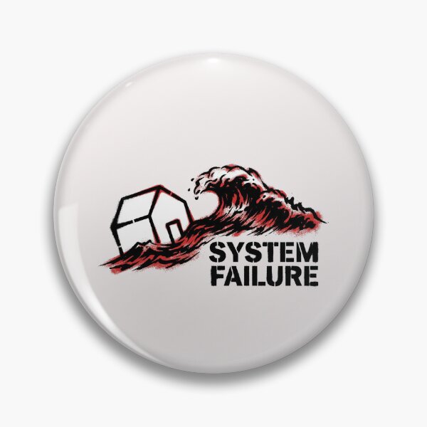 Item preview, "System Failure" Gritty Tsunami Wave & House Stencil Art Graphic designed and sold by benjyjump.