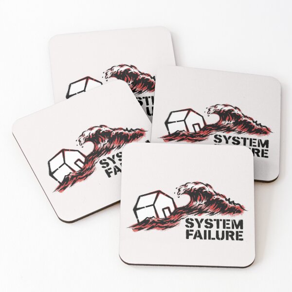 Item preview, "System Failure" Gritty Tsunami Wave & House Stencil Art Graphic designed and sold by benjyjump.