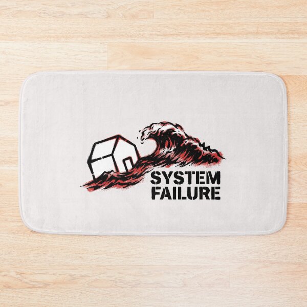 Item preview, "System Failure" Gritty Tsunami Wave & House Stencil Art Graphic designed and sold by benjyjump.