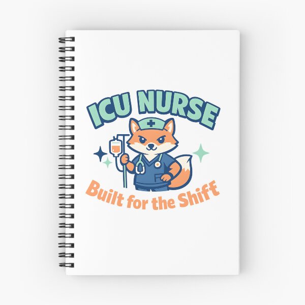 Item preview, ICU Nurse Built for the Shift – Cute Fox Intensive Care Nurse Design designed and sold by ClinicalHubs.