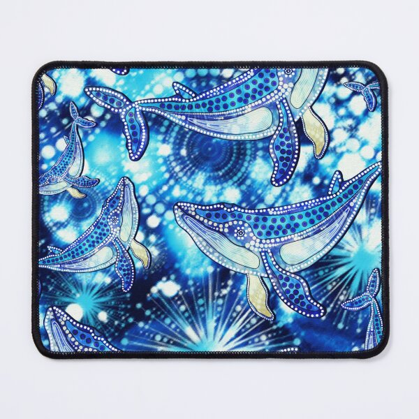 Item preview, Aboriginal Dot Painting Whale Pattern Blue designed and sold by AboriginalartVI.