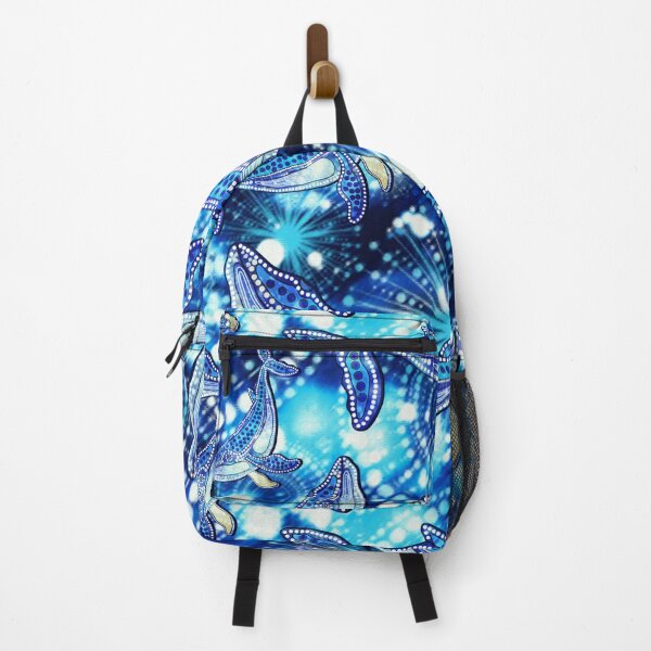 Item preview, Aboriginal Dot Painting Whale Pattern Blue designed and sold by AboriginalartVI.