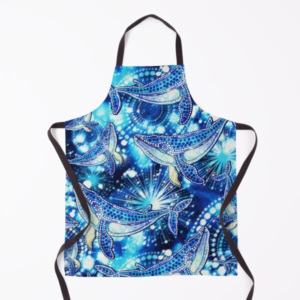 Item preview, Aboriginal Dot Painting Whale Pattern Blue designed and sold by AboriginalartVI.
