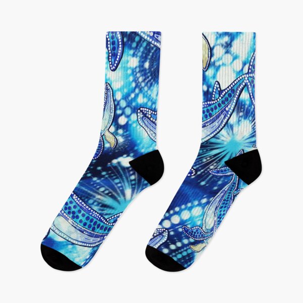 Item preview, Aboriginal Dot Painting Whale Pattern Blue designed and sold by AboriginalartVI.