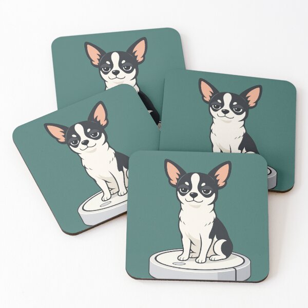 Item preview, Chihuahua Riding a Robot Vacuum Cleaner designed and sold by ThatDoggoArtist.