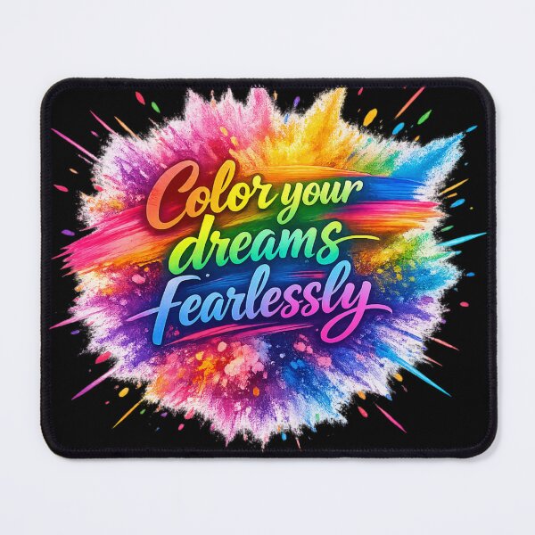 Item preview, Color Your Dreams Fearlessly – Vibrant Rainbow Gulal Splash Motivational Sticker designed and sold by CutePearlStudio.